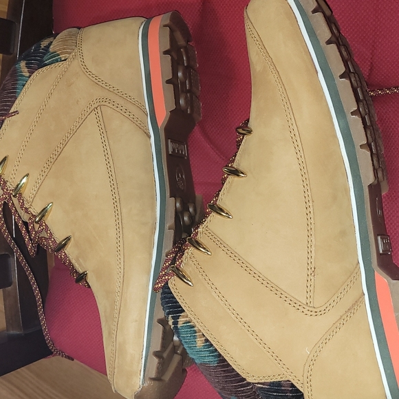 New Timberland Euro Sprint Mid Hiker Wheat Nubuck /Camouflage Trim size 10.5 - Picture 10 of 13